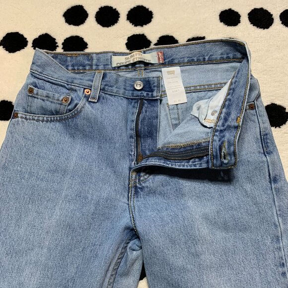 Vintage Y2K 90s Levi's 516 Slim Fit Faded Light Wash Denim Straight Leg Jeans - Picture 3 of 13